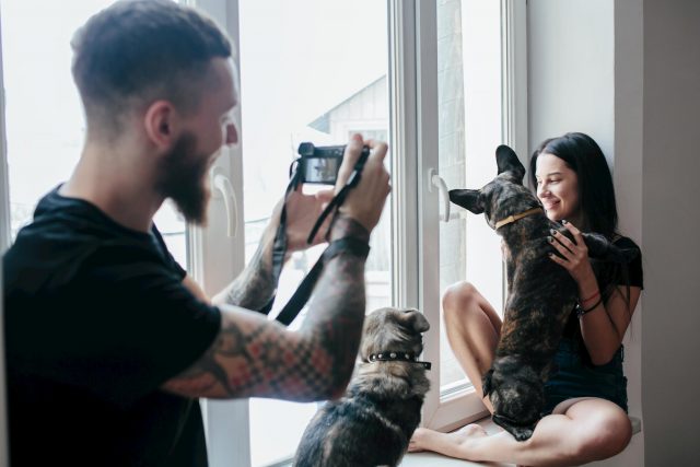 taking photos of pets