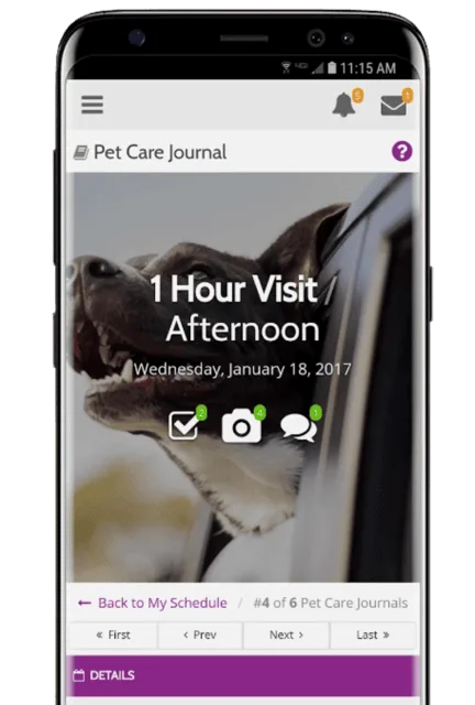 Mobile App Space Coast Pet Services homepage 11